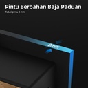 Deli Brankas Besi Digital / Digital Safe Box 48x42x81 cm PU Leather Double Unlocking Step LED Display 4045ES