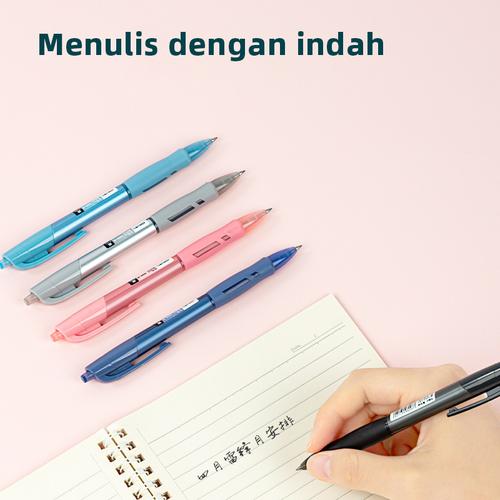 Deli Gel Pen Pulpen Gel Cetek 0.5 mm Tinta Hitam 12 PCS S08-B