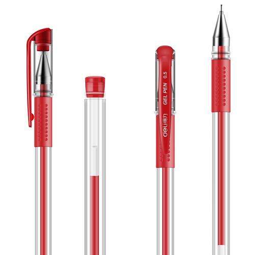 Deli Gel Pen / Pulpen Gel 0.5 mm Tinta 400 Meter Isi 12 pcs 6601-12PCS
