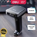 Deli Barcode Scanner 1D/2D scan akurat cepat kabel 1.8 Meter E14952
