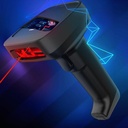 Deli Barcode Scanner 1D Wireless laser pemindaian cepat akurat E14953W