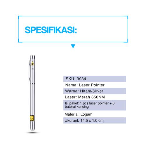 Deli Laser Pointer Wireless alat presentasi berbentuk pen 2 warna 3934