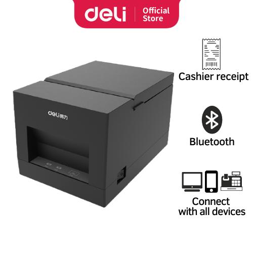Deli Printer Thermal Cetak Struk Kasir 58 mm USB Bluetooth POS E581PW