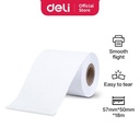 Deli Kertas Struk Kasir Termal 57x30/50mm 6.5m/18m 4 roll 3141 3145