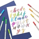 STABILO Pen 68 Brush Yellow / Kuning / Premium Marker Kuas Kaligrafi