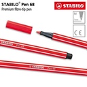 STABILO Pen 68 Carmine 1 pcs / Highlighter Pen / Marker / Merah