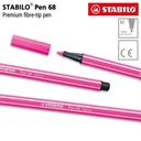 STABILO Pen 68 Fluorescent Pink 1 pcs / Highlighter Pen / Marker