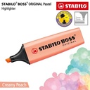 STABILO BOSS PASTEL Creamy Peach / Highlighter Original Warna Orange