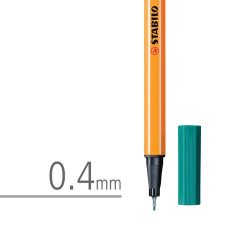 STABILO SET 5 - Point 88 Green Shade Brown / Fineliner / Pen Hijau