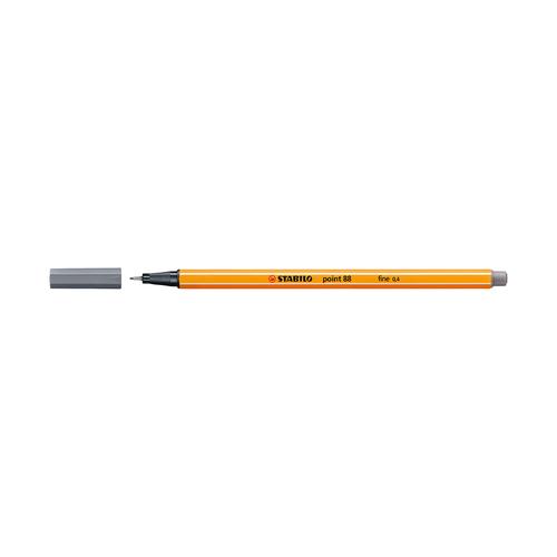 STABILO Point 88 Dark Grey 1pcs / Fineliner / Pen Warna Abu Tua