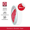 [Paket Isi 6pcs] Daimaru Double Tape 24 mm x 12 Yard
