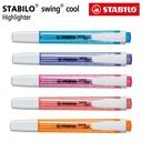 STABILO SET 5 - Swing Cool Highlighter Biru Pink Oranye Ungu Merah