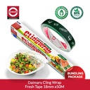 Daimaru Cling Wrap Food Grade 30 cm x 30 M Bundling Lakban OPP Printed Fresh Tape 18mm x 50M
