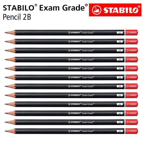 STABILO Exam Grade - Pensil 2B - 12pcs / Pencil Kayu Hitam Ujian UNBK