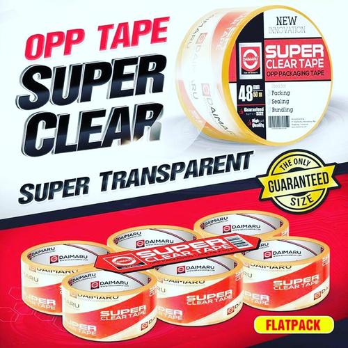 Daimaru OPP Lakban Bening Super Clear Tape 48mm x 50M 1 Roll/1Pcs