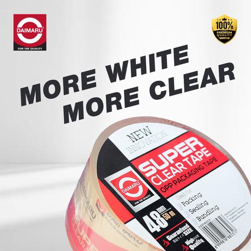 Daimaru OPP Lakban Bening Super Clear Tape 48mm x 50M 1 Roll/1Pcs
