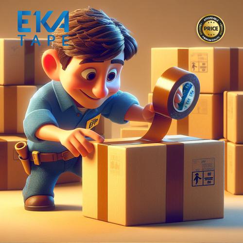 [Paket Isi 6pcs] Eka Tape OPP Lakban Coklat 45 mm x 85 Yard