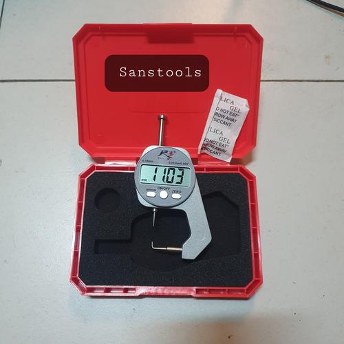 Dial digital thickness gauge 0-10mm curved tip pengukur ketebalan pipa