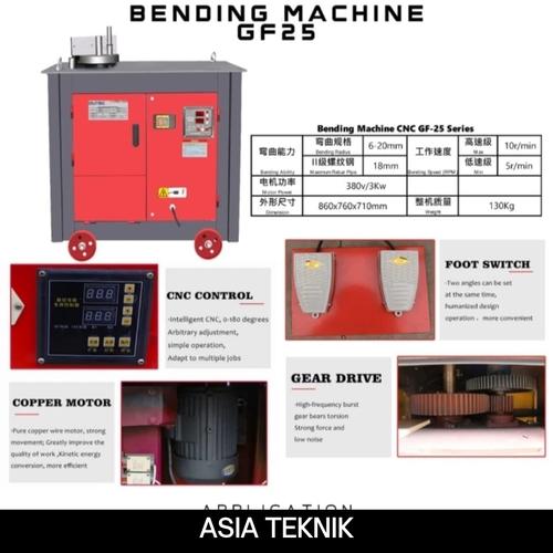 Bar bending. Bar Bender. Mesin tekuk besi beton. GF 25
