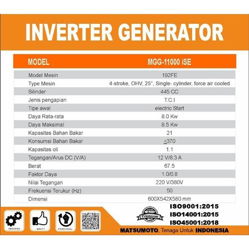 Genset inverter 10 kva 3 phase dual voltage