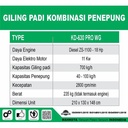 Mahkota Giling Padi Kombinasi Penepung KD-630 PRO WG