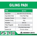 MAHKOTA MESIN GILING PADI / RICE MILL KD-710 F KAPASITAS BESAR ORIGINAL BERGARANSI