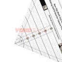 Penggaris Jahit Quilting - Multi Size 45/90 Derajat Segitiga (MS-05)