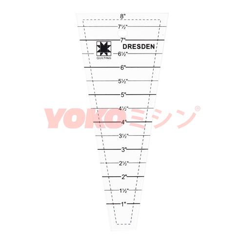 Quilting Ruler / Penggaris Patchwork Dresden Segitiga 8 Inch (EZ-01)