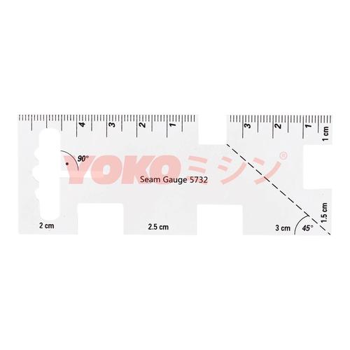 Penggaris Pengukur Tepi Kampuh / Seam Gauge Ruler - YOKO (5732)