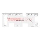 Penggaris Pengukur Tepi Kampuh / Seam Gauge Ruler - YOKO (5732)