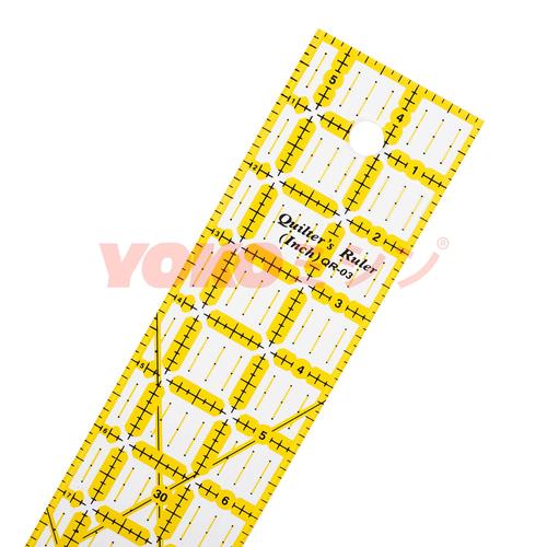 Quilting Ruler / Penggaris Quilting 12,5 x 2,5 Inch - YOKO (QR-03)
