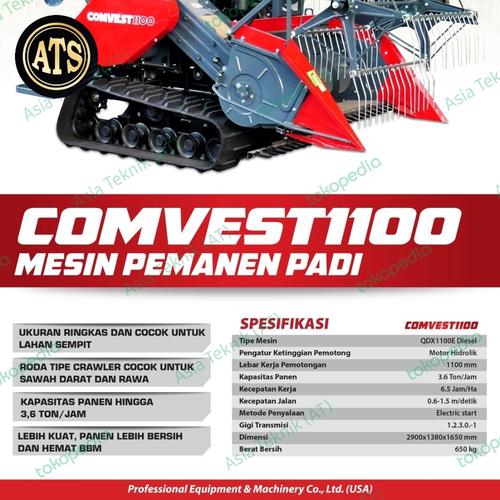 Mesin Panen Padi Kapasitas 3.6 ton per jam Comvest1100 Original