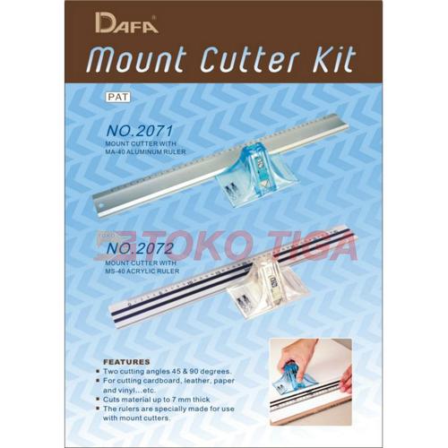 Penggaris Jahit/Menjahit-DAFA Mount Cutter 60cm Aluminium Ruler - 2071