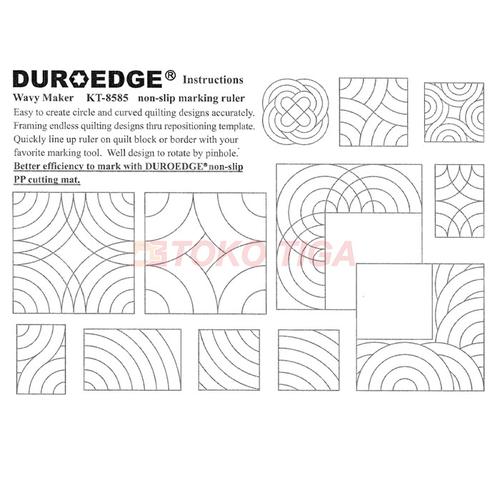 Quilting Ruler / Penggaris Pola Patchwork - Model Bulat Oval - KT-3456