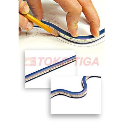 Penggaris Flexible Curve Ruler / Flexi Elastic /Quilters 60 cm (CT-60)