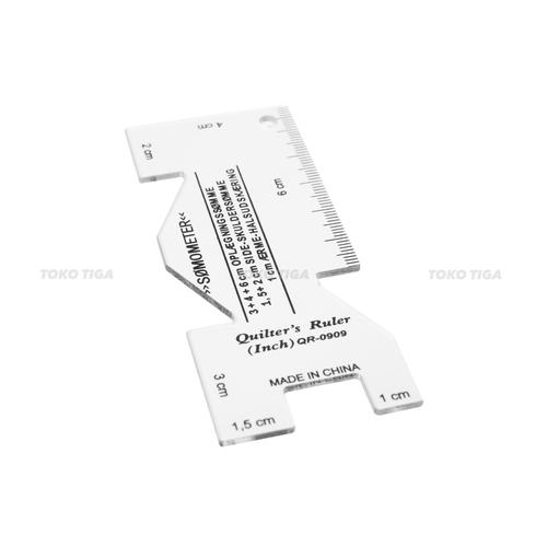 Penggaris Pengukur Tepi / Sewing Gauge Ruler - QR-0909 / KL Ruler
