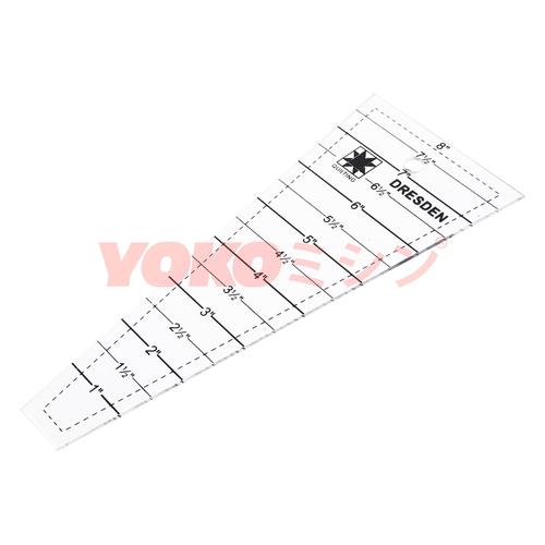 Quilting Ruler / Penggaris Patchwork Dresden Segitiga 8 Inch (EZ-01)