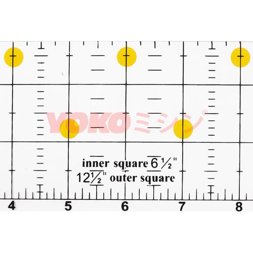Square Quilting Template Set - Penggaris Pola Persegi 12 inch -KR-0125