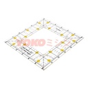Square Quilting Template Set - Penggaris Pola Persegi 6 inch - QR-66IN
