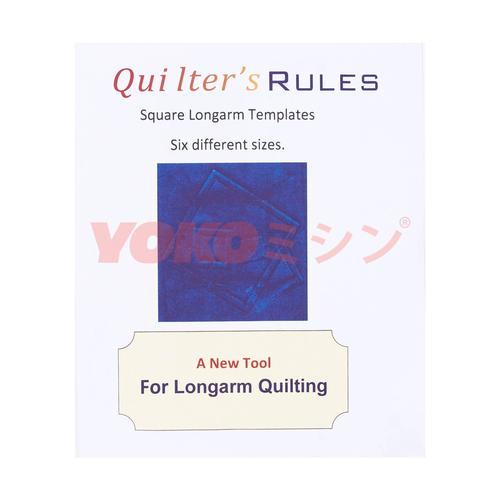 Long Arm Quilting Square Template Set - Penggaris Pola Persegi - SSSQ