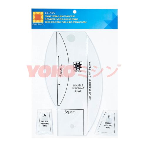 Double Wedding Ring Template Set / Penggaris Pola Quilting - EZ-ABC
