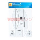 Double Wedding Ring Template Set / Penggaris Pola Quilting - EZ-ABC