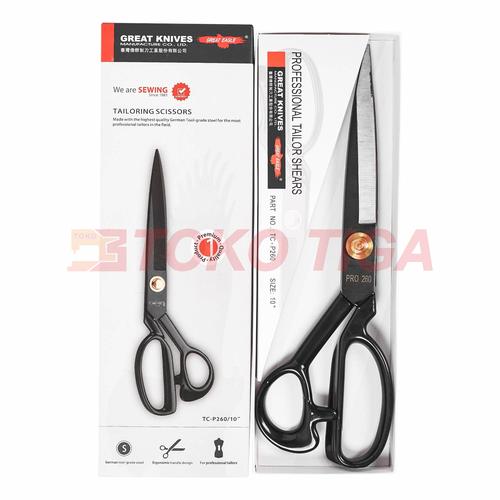 Gunting Bahan Kain Tailor Taiwan TC-P260-10 inch Merek GREAT KNIVES