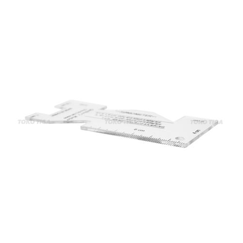 Penggaris Pengukur Tepi / Sewing Gauge Ruler - QR-0909 / KL Ruler