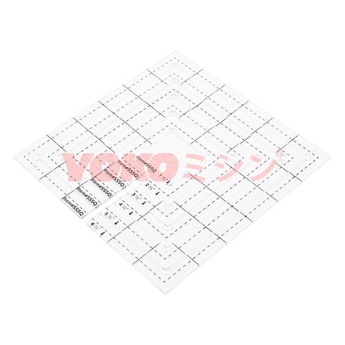 Long Arm Quilting Square Template Set - Penggaris Pola Persegi - SSSQ