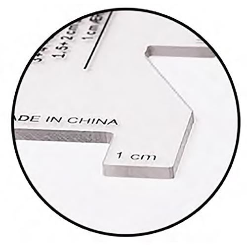 Penggaris Pengukur Tepi / Sewing Gauge Ruler - QR-0909 / KL Ruler