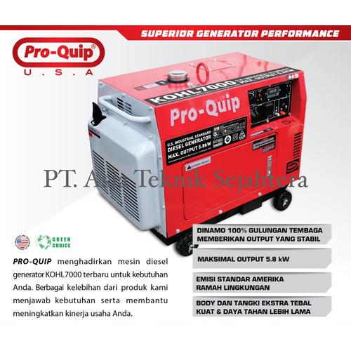 Genset silent diesel 6000 watt KOHL7000