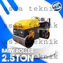Mesin Baby Roller Double Drum 2,5 Ton Pemadat Aspal