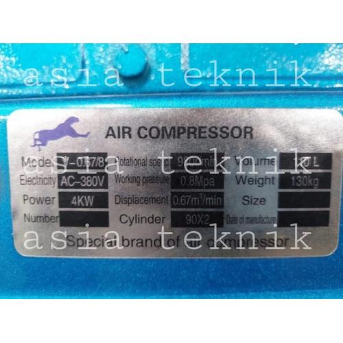 AIR COMPRESOR KOMPRESOR ANGIN 5 HP 5 PK KOMPRESOR LISTRIK V-0,67/8 Ori