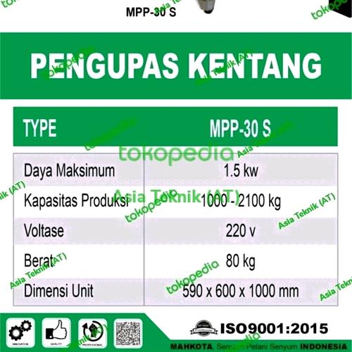 Mesin Pengupas Kentang 2000 kg per jam